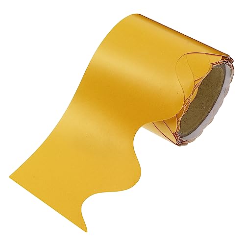 HONMEET Borda De Papel Decorativo Recortado Enrolado Quadro De Avisos Amarelo Borda Papel De Quadro