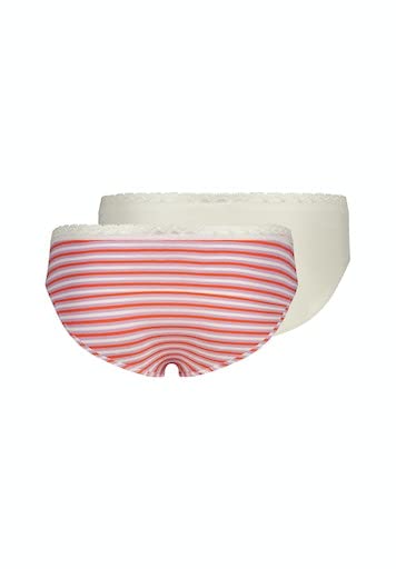 Skiny Dziewczęce CottonLace Multipack Slip, pomarańczfire Stripes Selection, Regular (2 sztuki), Orangefire Stripes Selection, 164 cm