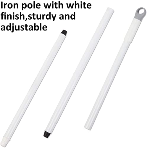 Image of BOOMJOY 2 Pack Floor Scrub Brush with Long Handle, 2 in 1 Scrape and Brush, for Cleaning Deck, Tile, Grout, Kitchen, Patio, Garages