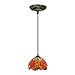 Lampa wisząca retro słoneczniki Żyrandol witrażowy w stylu rustykalnym Odcień Tiffany Design 7.8 cala do sypialni restauracja Gabinet hotelowy