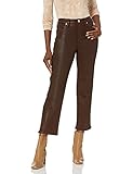 Hudson Women's Remi High Rise Straight Leg Cropped Jean, Coated Chicory Coffee, 30