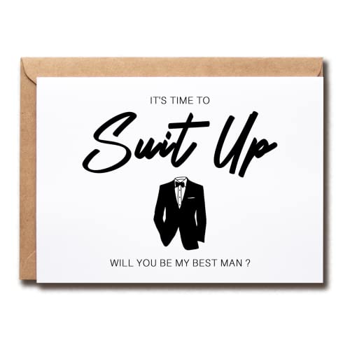 OystersPearl It's Time To Suit Up - Will You Be My Best Man - Usher - Page Boy - Groomsmen Wedding...