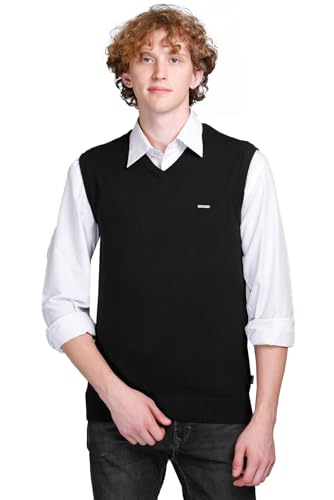 Image of V Neck Cotton Half Sweater for Man Winter Wear - Pullover Sweater for Men
