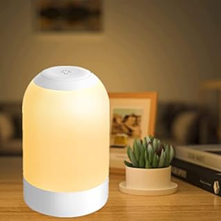 Gelielim Night Light for Kids, LED Bedside Table Lamp, Portable Rechargeable Lamp, Touch Control, Dimmable, 7 Color RGB, 1Hr Timer, Memory Function, Baby Night Light for Bedroom, Nursering, Baby Gift