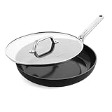 GreenPan Omega Hard Anodized Advanced Healthy Ceramic Nonstick, 12' Frying Pan Skillet with Glass...