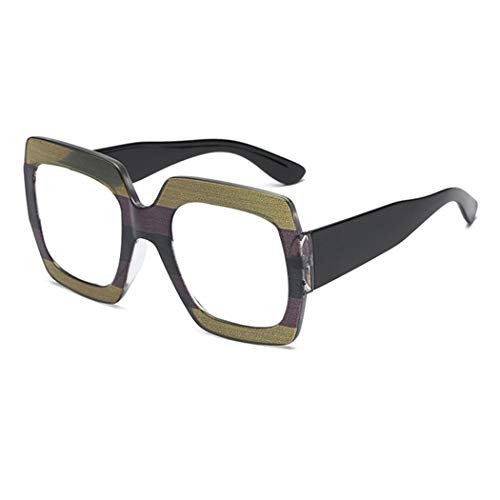 bullabulling Ladies Reading Glasses Stylish Frame - Oversized Square Design Reader Eyeglasses for Women (green, 2.0)
