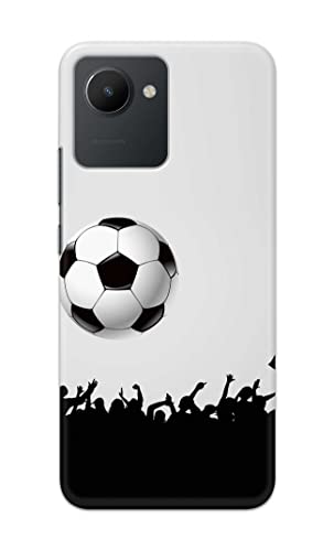 Image of Printed Hard Back Cover Case for Realme C30 | Realme C30s Back Cover (Football Icon) -702