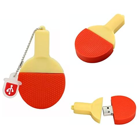Table Tennis Racquet 16GB Flash Drive - Table Tennis USB Thumb Drive - 16 Gig Pen Drive - PC Photo Storage Stick for Photos, Video & Data Storage - (16 GB, Table Tennis) Cover