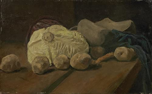 Affiche Nature morte au chou et sabots de Van Gogh 60x90cm toile decoration murale de bureau