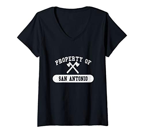 Womens San Antonio Axe Throwing Texas V-Neck T-Shirt