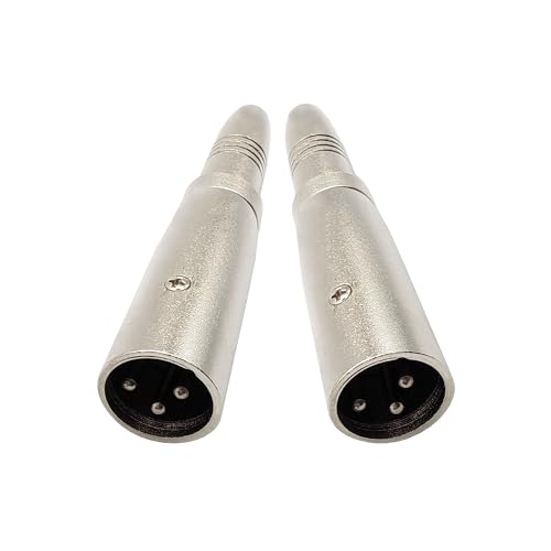 Adaptador XLR macho a 1/4 pulg. hembra 2 piezas miniatura 5