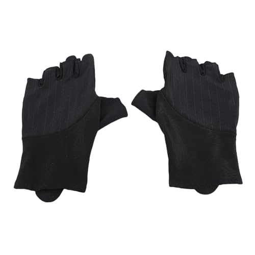 Lightweight Breathable Half Finger Cycling Gloves for Men Women, with Anti Slip Shock Absorbing Pad, High Elasticity Fabric, Reflective Strips, Convenient Tabs for Sports Workout (S)