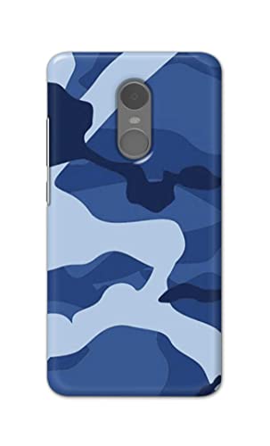 Image of Printed Hard Back Cover Case for Mi Redmi Note 4 Back Cover (Army Blue Pattern) -1302