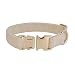 YUDOTE Ultraweiches Hundehalsband natürliche Baumwolle Cord für Mittel Hunde mit empfindlicher Haut,Cremeweiß