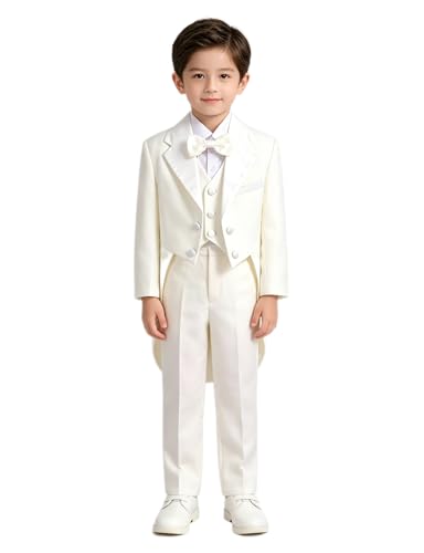 Costume queue-de-pie garçon ajusté pour éviter les plis pendant les fêtes