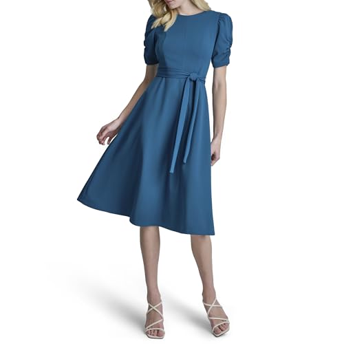 Image of DKNY Women's Jewel Neck Scuba Crepe Dress