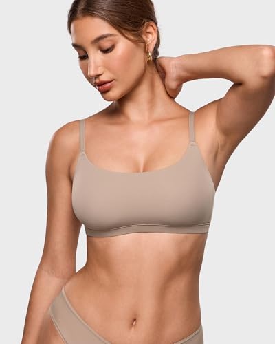 Image of INLYRIC Women's Inbarely Bralettes Cami Bras No Underwire Wireless Seamless Unlined Comfort Sports Bra