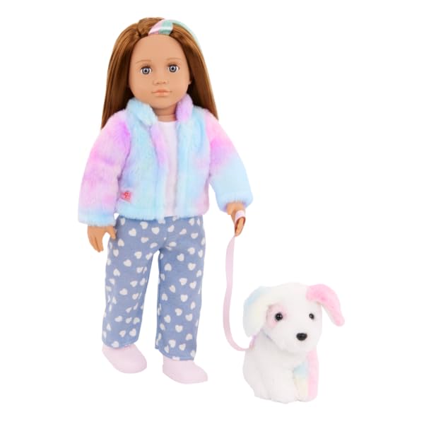 Doll & Pet OG – Skylar 45,7 cm i łuk 15,2 cm pies – fantazyjna zabawa – zabawka dla dzieci od 3 lat