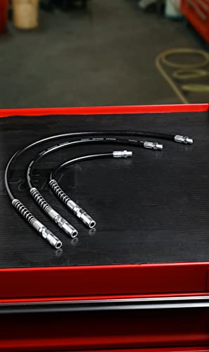 Ares 54031-12-Inch Grease Gun Flex Hose - Working Pressure Rating Of 4,500 Psi - Coil Spring Provides Non-Slip Grip And Prevents Kinking – Heavy Duty Coupler Included #TOP3