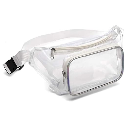 Fanny Pack, Veckle Clear Fanny Pack Waterproof Cute Waist Bag Stadium Approved Clear Purse Transparent Adjustable Belt Bag for Women Men, Travel, Beach, Events, BTS Concerts Bag, White