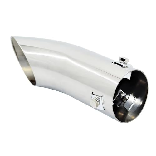 Embouts d'échappement voiture universels en acier chromé 59 mm arrière