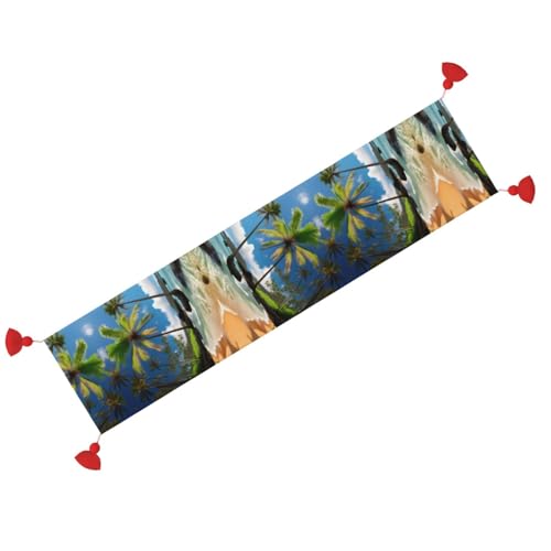 Chemin de table palmier tropical pour protéger et embellir votre table basse