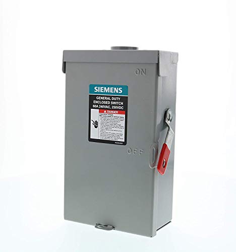 SIEMENS 3P 60A 240V General Duty Safety Switch Outdoor, Fusible by SIEMENS - Used condition - US$86.38