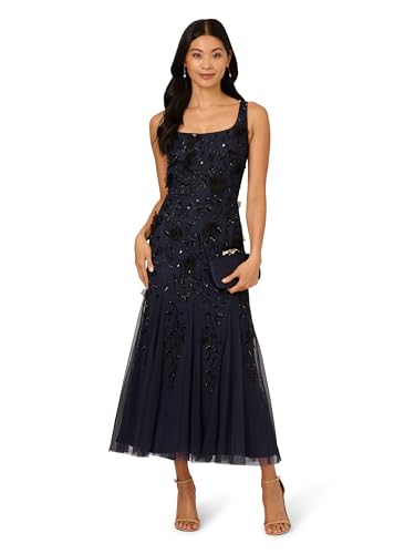 Adrianna Papell Women's Sleeveless Bead Godet Dress4