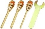 3Pcs Hot Glue Gun Nozzles 3 Size 70 mm Copper Glue Gun Nozzle with Wrench Assortment Kit for Home Repairs DIY Craft Projects Brass
