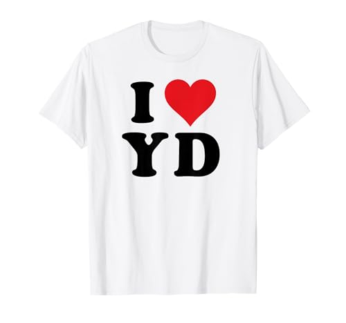 I Heart YD Initials I Love Y.D. First And Last Name Y D Camiseta