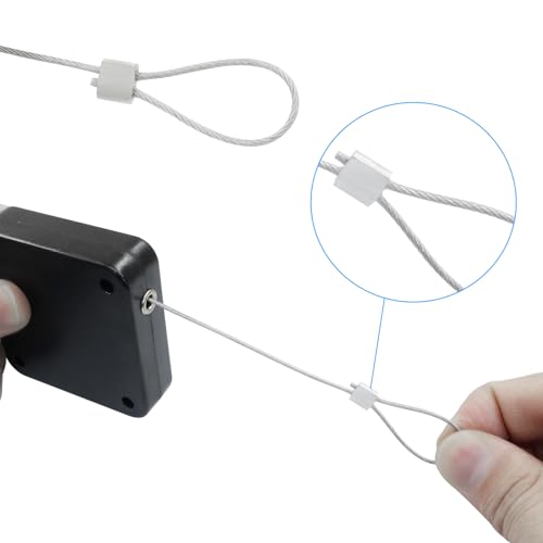 Unlorspy 2Pcs Automatic Sliding Door Closer Punch Free Door Closer Automatic Door Closer Steel Drawstring for Bedroom/Bathroom/Office (500g Tension, Black)