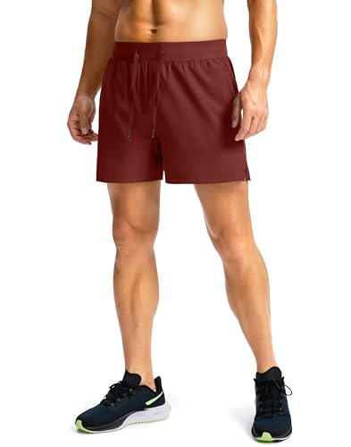 Image of Soothfeel Men's Running Shorts with Zipper Pockets 9 inch / 7 inch / 5 inch Quick Dry Eight Basketball Gym Workout Athletic Shorts