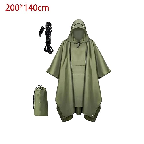 Poncho de chuva com capuz adulto Poncho pulôver com capuz de cordão manga longa jaqueta de chuva cap