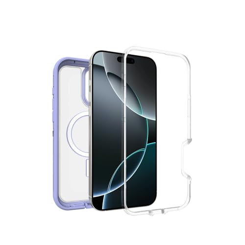 OtterBox iPhone 16 Pro Max Defender Series XT Clear Case - Denver Dusk Clear - Tough, Rugged & Durable iPhone Case, Snaps on MagSafe, Pressure-Fitted Dual-Layer iPhone Case by OtterBox - Used condition - Image 4