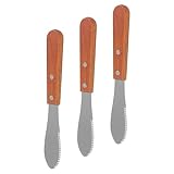 FUNNETOYU 3Stücke Käseschneider mit Holzgriff Praktischer Marmeladenverteiler aus Langlebig und Leicht zu Reinigen für Gastronomie