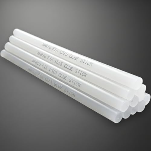 Image of Mario Transparent Hot Melt Glue Sticks 220mm x 11mm, Pack of 20 | Crystal Clear DIY Art & Craft Adhesive | Multipurpose Glue Gun Sticks for Home, Office & Repair