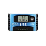 Contrôleur de Charge solaire MPPT automatique 12V 24V, 1 pièce, 30A 40A 60A, régulateur PV for panneau solaire, affichage 5V, double USB