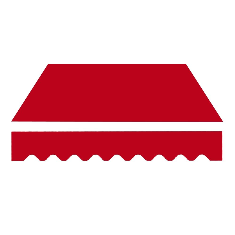 Auvent de terrasse 4x2,5 m grande toile rouge repas ombragé