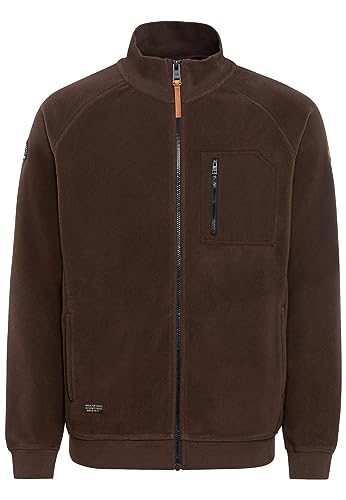 camel active Herren Fleecejacke aus recyceltem Polyester Braun, Menswear-M