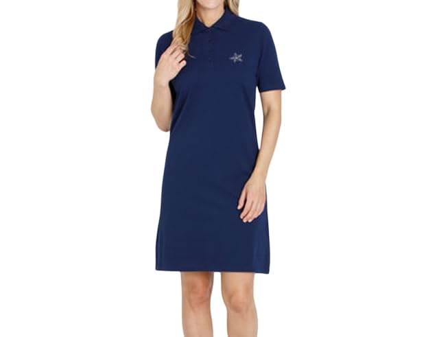 Generisch Shirtkleid blau 44 Damen Polo-Kleid royal UVP:59,99€