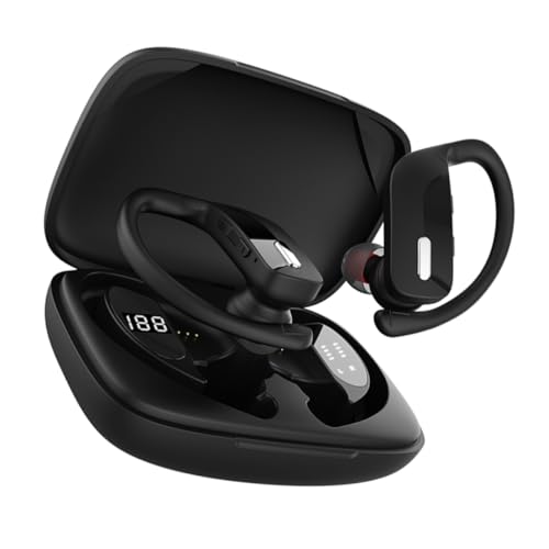 DOITOOL 1Juego Auriculares Inalámbricos Deportivos Impermeables Mini Auriculares Oído Confort Cancelación de Ruido Compatibles con Móviles Color