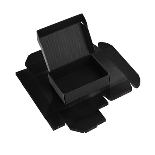 RLAVBL 6 Stück Doppelseitig Schwarze Versandkartons, Maße: 17,8...