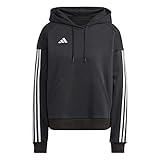 Loose Fit adidas Womens Sweatshirt (Long Sleeve) Tiro 23 Competition Cotton Hoodie, Black, IC4616, M
