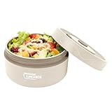 Matériel de qualité alimentaire - Cette boîte à déjeuner isolée est fabriquée en acier inoxydable 304 de haute qualité, qui est fiable et sûr pour les aliments. Un matériau de qualité supérieure assure la sécurité du produit. Vous pouvez l'utiliser sans aucun souci.