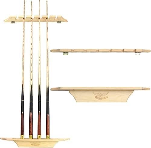 Support de billard mural en bois à 6 trous pour cannes de billard