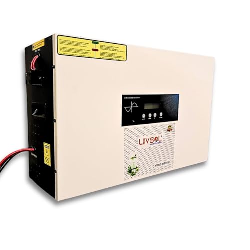 Image of Livsol 3KVA 24V Wall Mountable MPPT Solar Inverter | Hybrid Pure Sine Wave Inverter | High-Efficiency MPPT Charging | Supports Lithium, Lead Acid & Tubular Batteries | Ideal for Small Offices & Homes