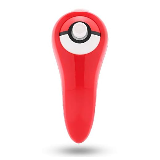 Poke Ball Plus Grip, suporte para Lets Go Pikachu Lets Go Eevee Pokemon Switch Poke Ball Plus com 2 capas de polegar - Vermelho Branco