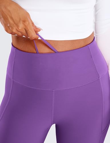 Image of CRZ YOGA Fleece Thermal Leggings Pockets 28'' | Casual, Full Length, Winter, Warm, for Women