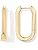 PAVOI 14K Gold Plated Sterling Silver Posts U-Shaped Link Hoop Earrings for Women | Lightweight Long Huggies Earrings