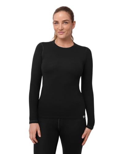 DANISH ENDURANCE Merino Funktionsshirt Damen, 180 g/m², Schwarz, S